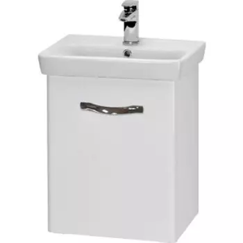 Тумба под раковину Dreja Almi 50 с дверцей, белый глянец (99.1502)