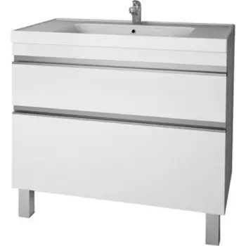 Тумба под раковину Dreja Grace Plus 90 с ящиками, белый глянец (99.0906)