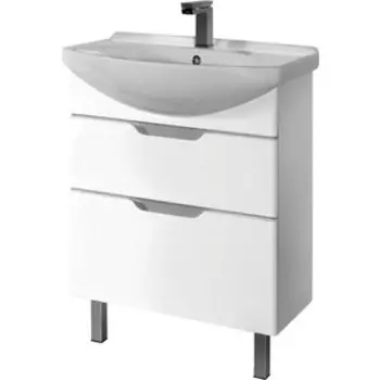 Тумба под раковину Dreja Laguna Plus 65 с ящиками, белый глянец (99.0105)