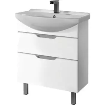 Тумба под раковину Dreja Laguna Plus 75 с ящиками, белый глянец (99.0106)