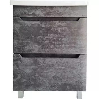 Тумба под раковину Emmy Стоун 78х43 напольная, серый бетон (stu80-2com)