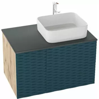 Тумба под раковину Grossman Альба 80х50 подвесная, веллингтон/бриз (108012)