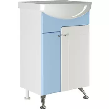 Тумба под раковину Mixline Посейдон 50х30 белая\голубая (4640030866908)