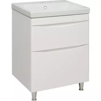 Тумба под раковину Runo Афина 56х43 напольная, белая (00-00001169)