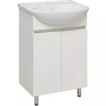 Тумба под раковину Runo Лада 50 напольная, белая (00-00001162)