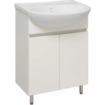Тумба под раковину Runo Лада 60 напольная, белая (00-00001163)