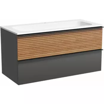 Тумба под раковину Sancos Delta 100х45 дуб красный/графит (DL100GR)