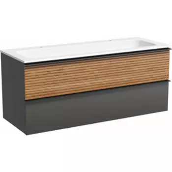 Тумба под раковину Sancos Delta 120х45 дуб красный/графит (DL120GR)