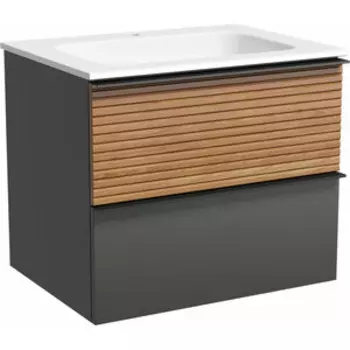 Тумба под раковину Sancos Delta 60х45 дуб красный/графит (DL60GR)