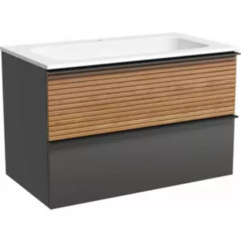 Тумба под раковину Sancos Delta 80х45 дуб красный/графит (DL80GR)