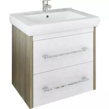 Тумба под раковину Sanflor Ларго 60 подвесная, швейцарский вяз\белый (C0002121)