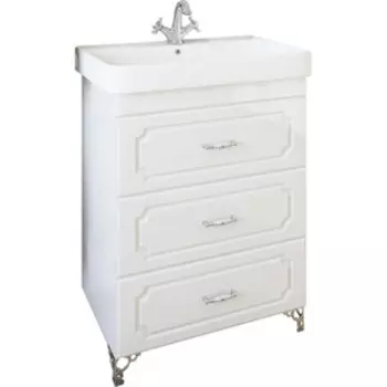 Тумба под раковину Sanflor Ксения 80 напольная, белая (H0000000124)
