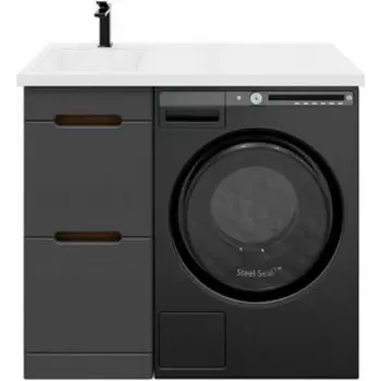 Тумба под раковину Sanstar Darko 40 (100) под стиральную машину, дуб вотан/графит софт (429.1-1.4.1.)