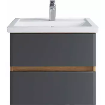Тумба под раковину Sanstar Инфинити 60х40 дуб сонома светлый/графит софт (392.1-1.4.1.)
