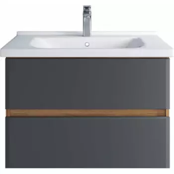 Тумба под раковину Sanstar Инфинити 80х45 дуб сонома светлый/графит софт (396.1-1.4.1.)