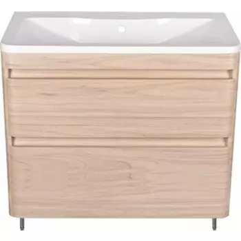 Тумба под раковину Style line Атлантика 90 напольная, ясень перламутр (СС-00002218)