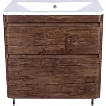 Тумба под раковину Style line Атлантика Люкс 60 напольная, старое дерево (СС-00002207)
