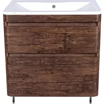 Тумба под раковину Style line Атлантика Люкс 80 напольная, старое дерево (ЛС-00000665)