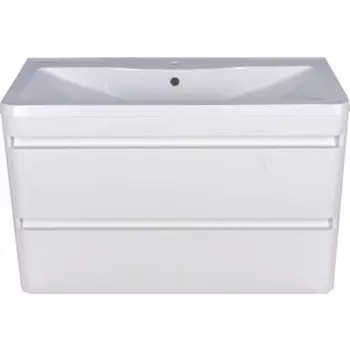 Тумба под раковину Style line Атлантика Люкс 90 подвесная, антискрейч (СС-00002210)