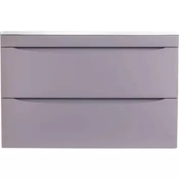 Тумба под раковину Style line Бергамо мини 80х35 Люкс Plus подвесная, серая (СС-00002323)