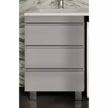 Тумба под раковину Style line Даллас Леон 58 (120) 3 ящика, серая (СС-00002449)