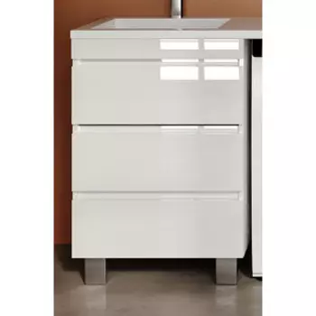 Тумба под раковину Style line Даллас Леон 58 (120) 3 ящика, белая (СС-00002439)