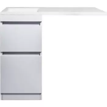 Тумба под раковину Style line Даллас Люкс 38 (100) напольная, под стиральную машину, белая эмаль (СС-00002346)