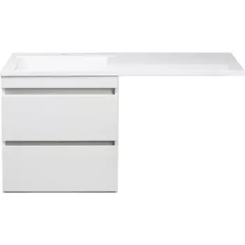 Тумба под раковину Style line Даллас Люкс 58 (120) подвесная, под стиральную машину, белая эмаль (СС-00002351)