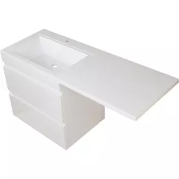 Тумба под раковину Style line Даллас Люкс 88 (150) подвесная, под стиральную машину, белая (СС-00002304)