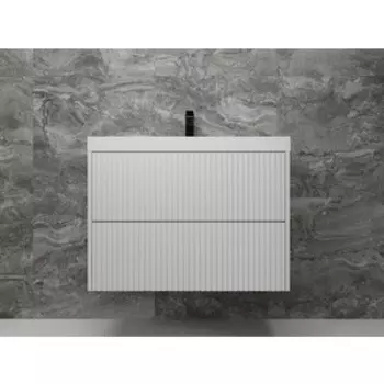 Тумба под раковину Style line Стокгольм 80х45 белый рифленый софт (ЛС-00002315)