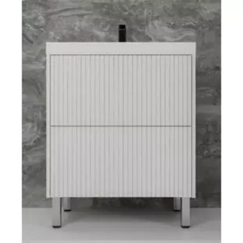 Тумба под раковину Style line Стокгольм 70х45 белый рифленый софт (ЛС-00002334)