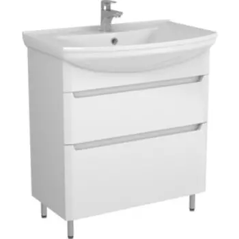 Тумба под раковину Uncoria Делия 75 с ящиками, белая (57518)