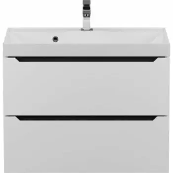 Тумба под раковину Uperwood Tanos 70 подвесная, белая/графит (2930205141)