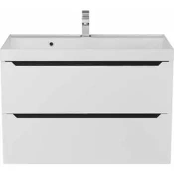 Тумба под раковину Uperwood Tanos 80 подвесная, белая/графит (2930205142)