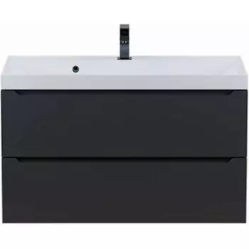 Тумба под раковину Uperwood Tanos 90 подвесная, черная матовая (291020233)