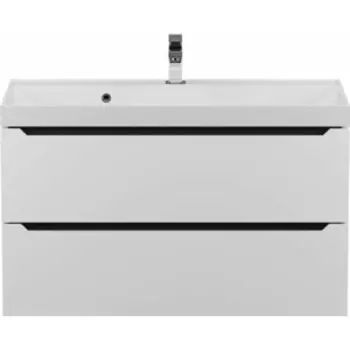 Тумба под раковину Uperwood Tanos 90 подвесная, белая/графит (2930205143)