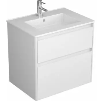 Тумба под раковину Veneciana Aventino 65 с двумя ящиками, белая (56511)