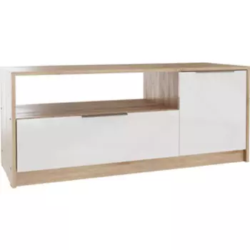 Тумба под ТВ Атмосфера ТВ Нордик 1 дуб сонома светлый/белая Аляска