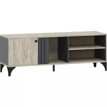 Тумба под ТВ Сильва НМ 040.27 Отис, Дуб Крафт Серый/Антрацит