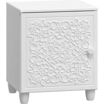 Тумба прикроватная Compass Соня Премиум СО-15К белый структурный/белое дерево