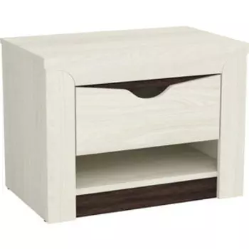 Тумба прикроватная Олимп 33.12 Лючия ясень анкор светлый/венге/белый/ДВПО: белый