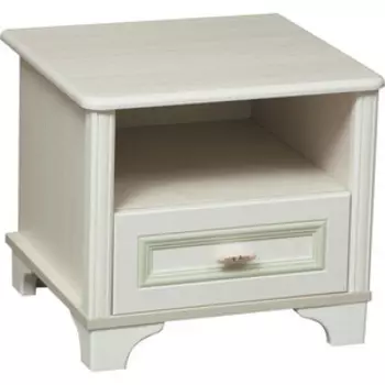 Тумба прикроватная Олимп Флоренция-12 вудлайн кремовый/ПВХ сандал белый/ Masa Decor аруша венге/профиль: Kroning аруша венге патина фисташка