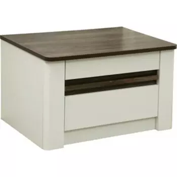 Тумба прикроватная ОЛМЕКО 36.05 Амелия белый лофт/дуб стайлинг/профиль: белый/профиль: дуб стайлинг
