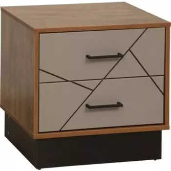 Тумба прикроватная ОЛМЕКО 54.19 Гамма (таксония/черный/грей) (ML876880190)