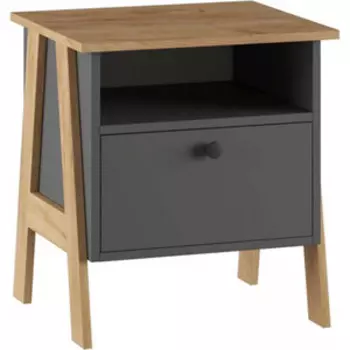 Тумба прикроватная Woodville Теодора графит / крафт золотой (587601)