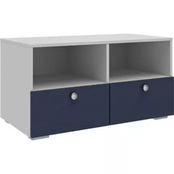 Тумба с 2 ящиками Это мебель Абрис ПМ-332.05 дуб адриатика синий/белый