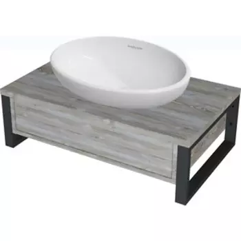 Тумба с раковиной 1Marka Grunge Loft 60х48 дуб намибия (Ц0000001579, WB.CT/Ringo/54-N.Cut/WHT.G/S1)