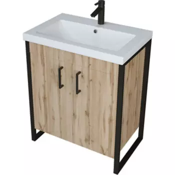 Тумба с раковиной 1Marka Grunge Loft 70х41 дуб вотан (Ц0000008499, S-UM-COM70/1-w)