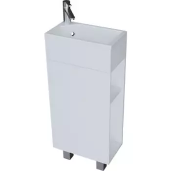 Тумба с раковиной 1Marka Laura 39х22 левая, белая (У85929)