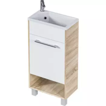 Тумба с раковиной 1Marka Lira 39х22 левая, дуб сонома (У85922)